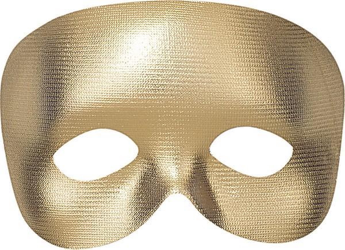 WIDMANN - Goudkleurig halfmasker voor volwassenen - Maskers > Half maskers